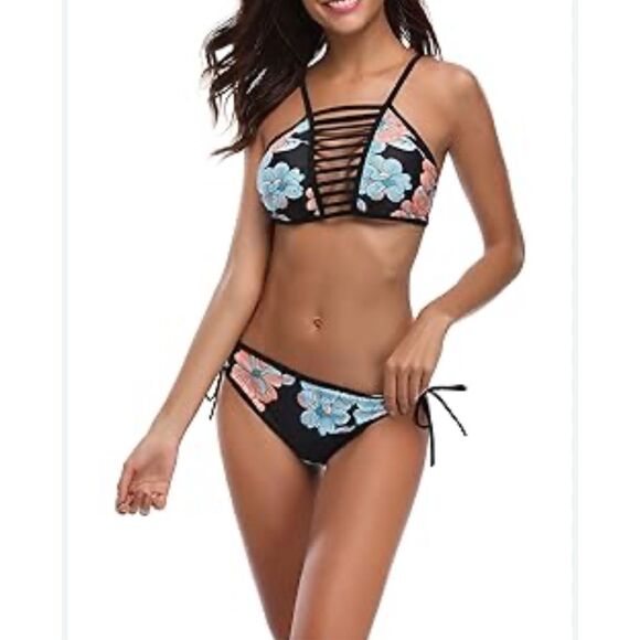 NWT CUPSHE Burning Desire Floral Bikini Set - Size XL  ***Item: 0631 - Picture 1 of 8